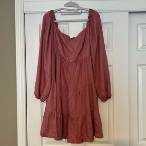 NWT Beyond Words Pink Long Sleeve Dress